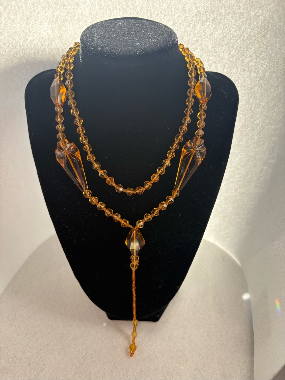 Antique Glass Neglige Necklace circa 1920
